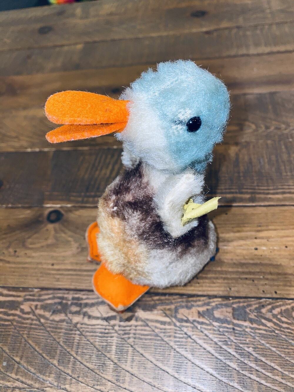 6” Vintage Steiff Mohair Play Duck Drake Mallard Stuffed Animal Doll German Toy